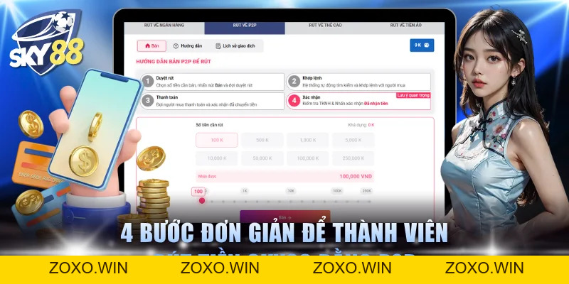 Rút Tiền SKY88: Thao Tác Nhanh Gọn, Nhận Tiền Trong 5 Phút