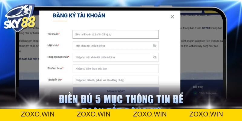 3 Bước Đăng Ký SKY88 Nhanh Gọn - Hướng Dẫn Người Mới