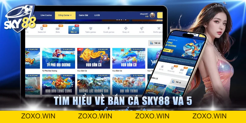 Bắn Cá SKY88: Quy Tụ Nhiều Siêu Phẩm Đổi Thưởng Hấp Dẫn