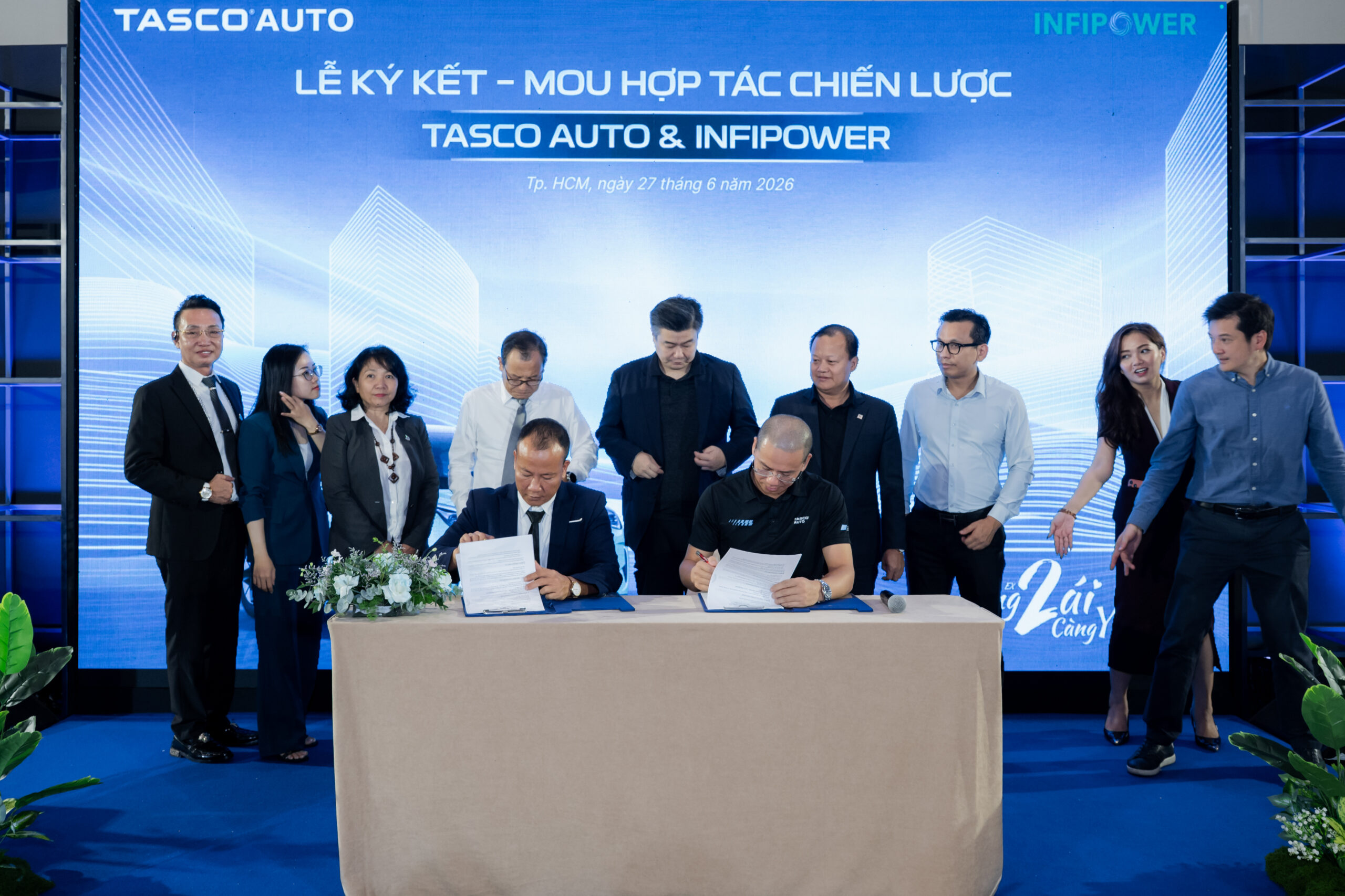 Tasco Auto và Infipower ký kết hợp tác chiến lược: Cộng hưởng hệ sinh thái, thúc đẩy giao thông xanh tại Việt Nam - Tasco Auto