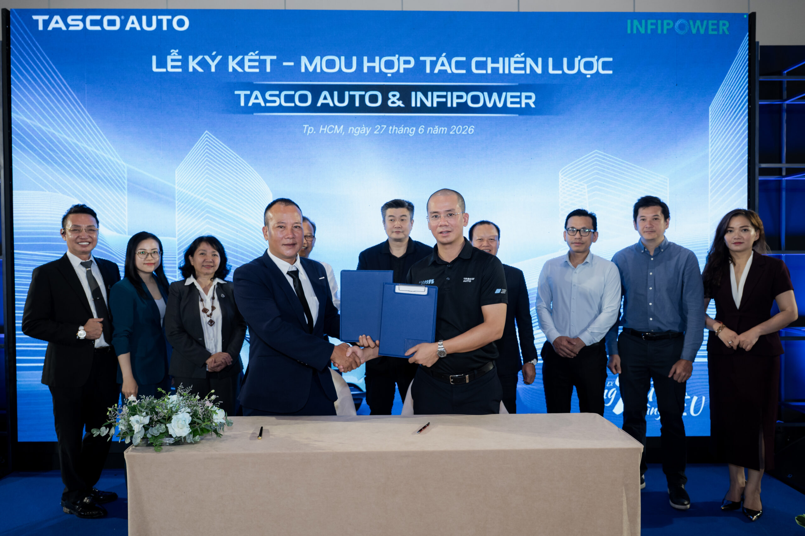 Tasco Auto và Infipower ký kết hợp tác chiến lược: Cộng hưởng hệ sinh thái, thúc đẩy giao thông xanh tại Việt Nam - Tasco Auto