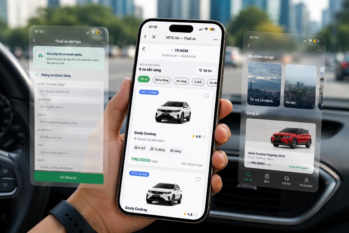 VETC thí điểm nền tảng cung cấp dịch vụ thuê xe tự lái - Tasco Auto