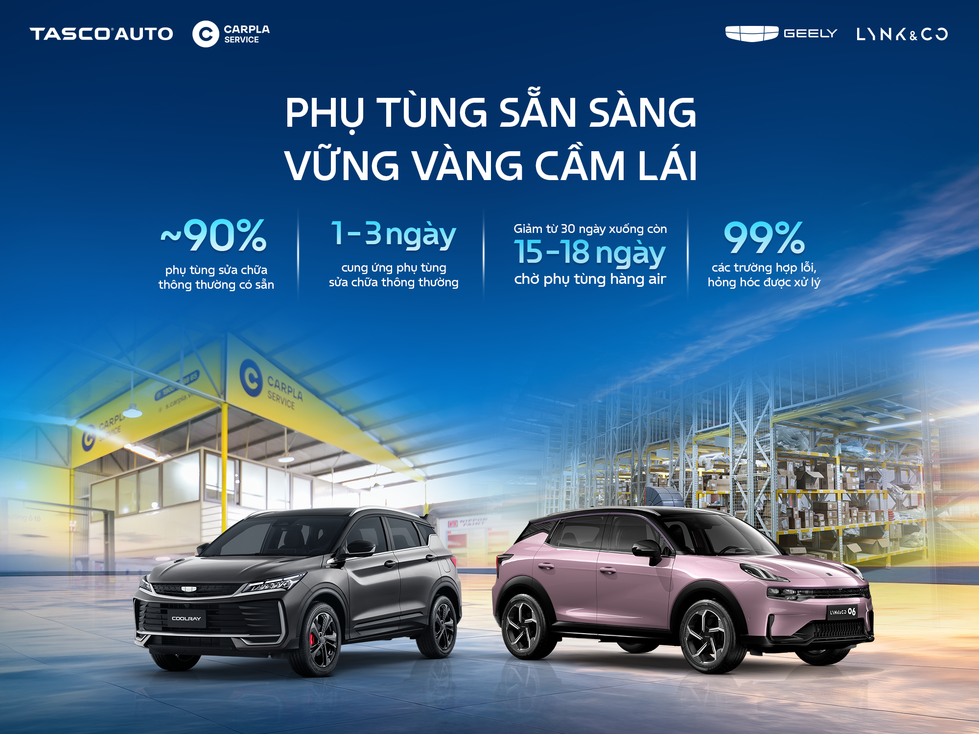 Tasco Auto mở rộng hệ thống tổng kho, rút ngắn thời gian chờ phụ tùng - Tasco Auto