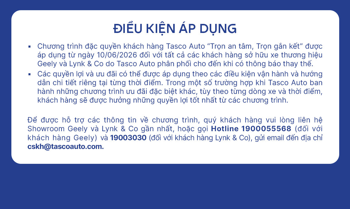 Chương trình đặc quyền khách hàng Tasco Auto - Tasco Auto