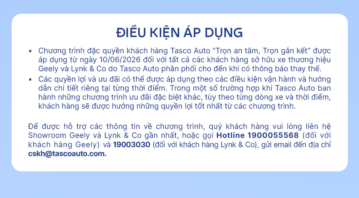Chương trình đặc quyền khách hàng Tasco Auto - Tasco Auto