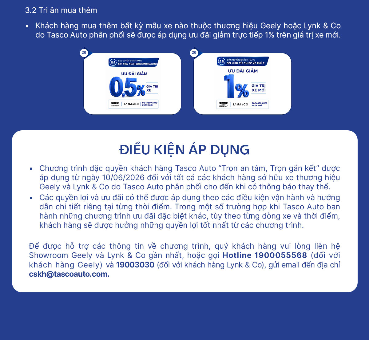 Chương trình đặc quyền khách hàng Tasco Auto - Tasco Auto